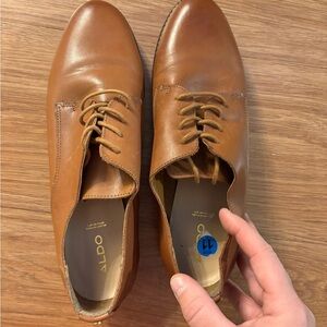 Aldo Men's Tan Leather Oxfords